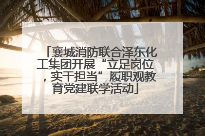 襄城消防联合泽东化工集团开展“立足岗位，实干担当”履职观教育党建联学活动