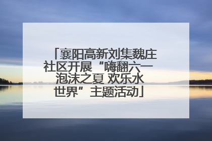 襄阳高新刘集魏庄社区开展“嗨翻六一 泡沫之夏 欢乐水世界”主题活动