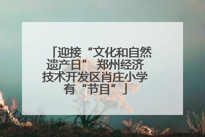 迎接“文化和自然遗产日” 郑州经济技术开发区肖庄小学有“节目”