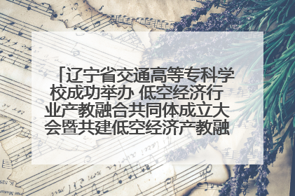 辽宁省交通高等专科学校成功举办 低空经济行业产教融合共同体成立大会暨共建低空经济产教融合新生态论坛