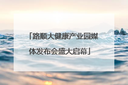 路顺大健康产业园媒体发布会盛大启幕