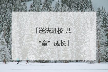 送法进校 共“童”成长