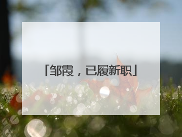 邹霞，已履新职