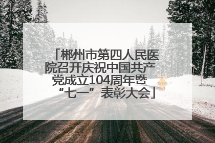 郴州市第四人民医院召开庆祝中国共产党成立104周年暨“七一”表彰大会