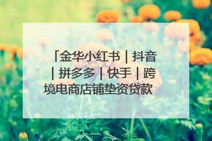 金华小红书｜抖音｜拼多多｜快手｜跨境电商店铺垫资贷款企业-漫商易