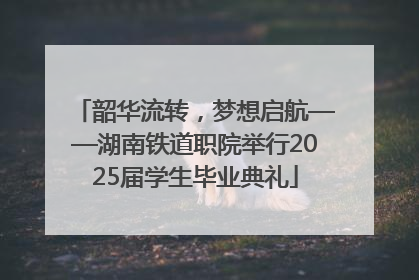 韶华流转，梦想启航——湖南铁道职院举行2025届学生毕业典礼