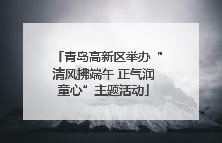 青岛高新区举办“清风拂端午 正气润童心”主题活动