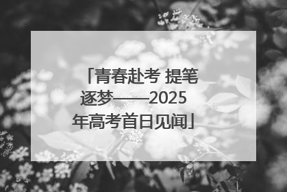 青春赴考 提笔逐梦——2025年高考首日见闻