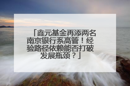 鑫元基金再添两名南京银行系高管！经验路径依赖能否打破发展瓶颈？