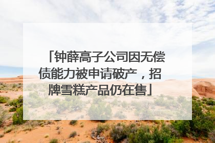 钟薛高子公司因无偿债能力被申请破产，招牌雪糕产品仍在售