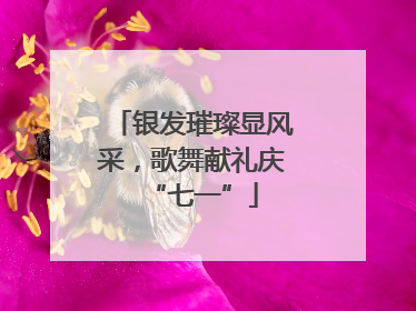 银发璀璨显风采，歌舞献礼庆“七一”
