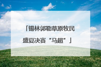 锡林郭勒草原牧民盛夏决赛“马超”