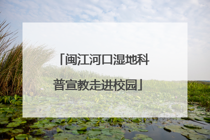 闽江河口湿地科普宣教走进校园