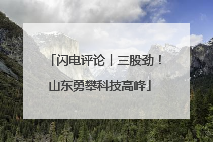 闪电评论丨三股劲！山东勇攀科技高峰