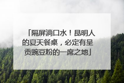 隔屏淌口水！昆明人的夏天餐桌，必定有呈贡豌豆粉的一席之地