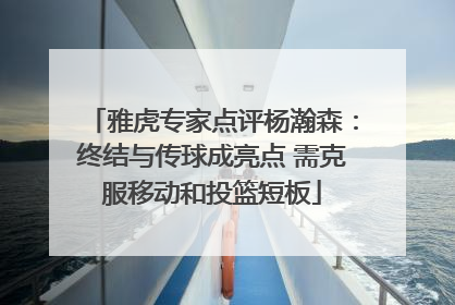 雅虎专家点评杨瀚森：终结与传球成亮点 需克服移动和投篮短板