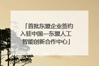 首批东盟企业签约入驻中国—东盟人工智能创新合作中心