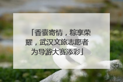 香囊寄情，粽享荣耀，武汉文旅志愿者为导游大赛添彩