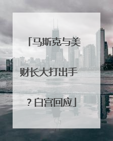马斯克与美财长大打出手？白宫回应