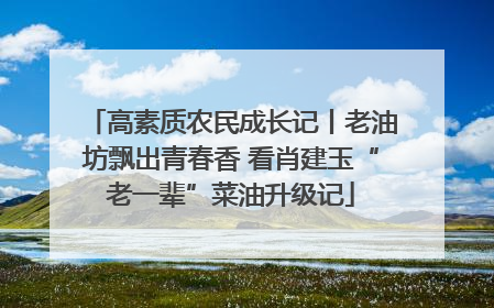 高素质农民成长记丨老油坊飘出青春香 看肖建玉“老一辈”菜油升级记