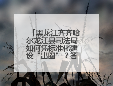 黑龙江齐齐哈尔龙江县司法局如何凭标准化建设“出圈”？答案在这！