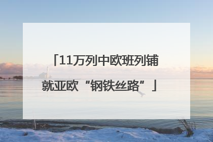 11万列中欧班列铺就亚欧“钢铁丝路”
