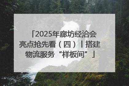 2025年廊坊经洽会亮点抢先看（四）丨搭建物流服务“样板间”