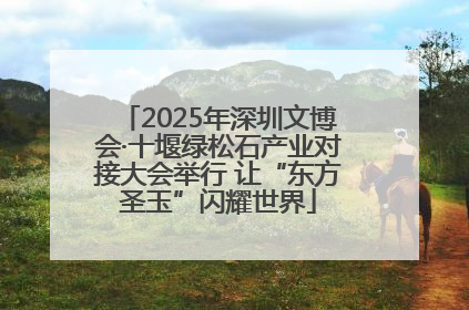 2025年深圳文博会·十堰绿松石产业对接大会举行 让“东方圣玉”闪耀世界