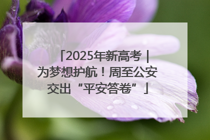 2025年新高考｜为梦想护航！周至公安交出“平安答卷”