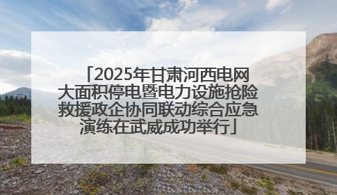 2025年甘肃河西电网大面积停电暨电力设施抢险救援政企协同联动综合应急演练在武威成功举行