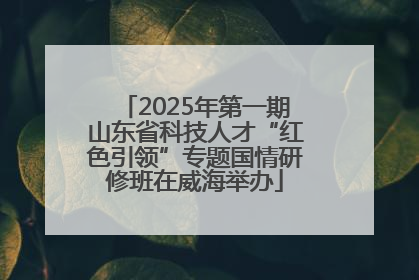 2025年第一期山东省科技人才“红色引领”专题国情研修班在威海举办