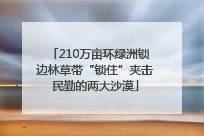 210万亩环绿洲锁边林草带“锁住”夹击民勤的两大沙漠