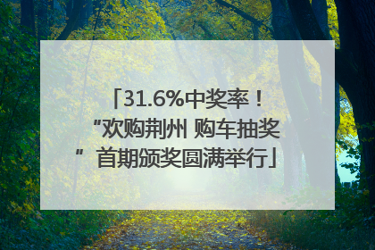 31.6%中奖率！“欢购荆州 购车抽奖”首期颁奖圆满举行