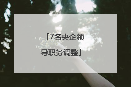 7名央企领导职务调整