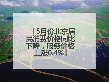 5月份北京居民消费价格同比下降，服务价格上涨0.4%