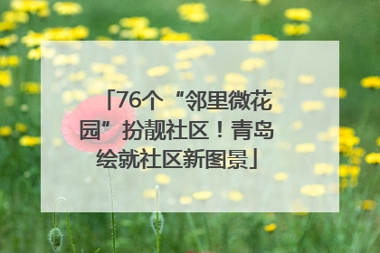 76个“邻里微花园”扮靓社区！青岛绘就社区新图景