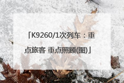K9260/1次列车：重点旅客 重点照顾(图)