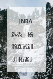 NBA选秀｜杨瀚森试训开拓者